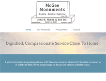 Tablet Screenshot of mcgeemonuments.net